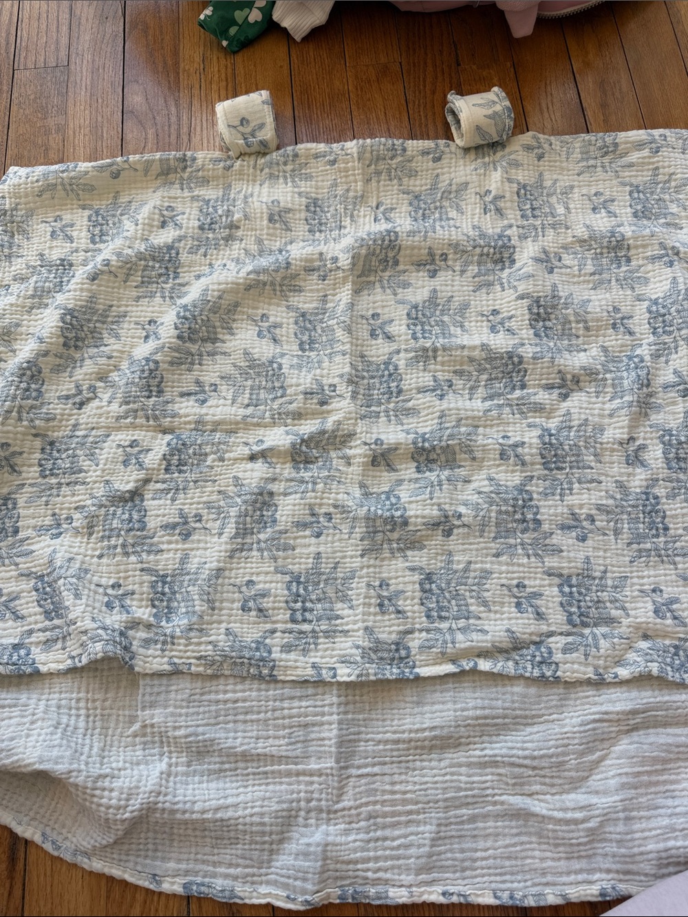 Car seat cover Blue Floral Tab-Top Cotton